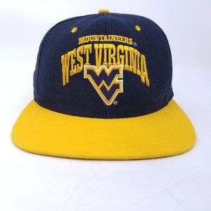West Virginia Mountaineers Snapback Trucker Hat Nutmeg Mills Vintage USA RARE